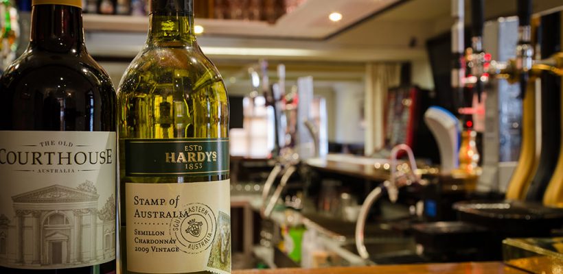 Large selection of wines